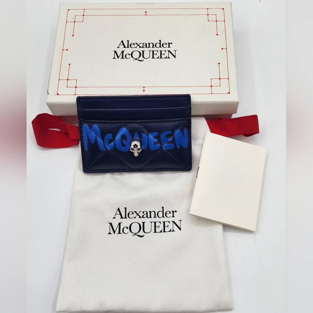 Alexander McQueen Graffiti Card Holder NWOT